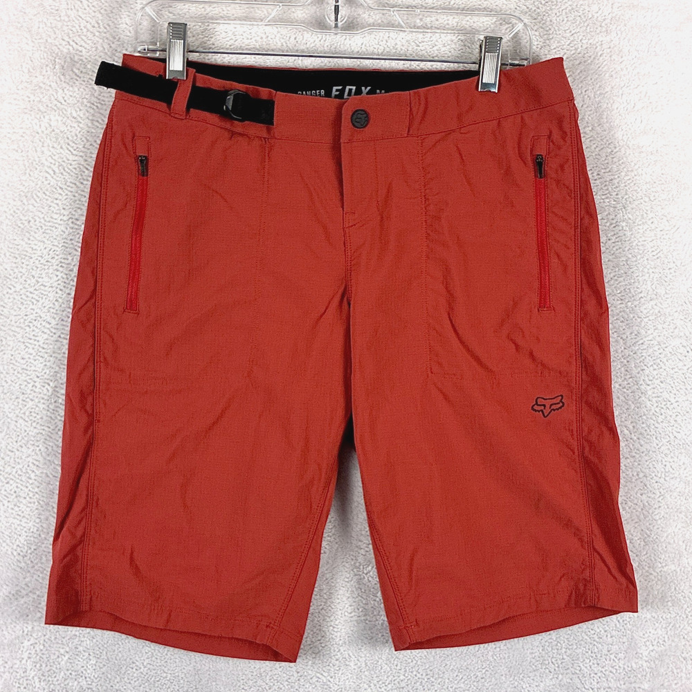 Fox Racing Shorts Mens M Orange Ranger Belted Nylon Cycling Biking Outdoor MTB